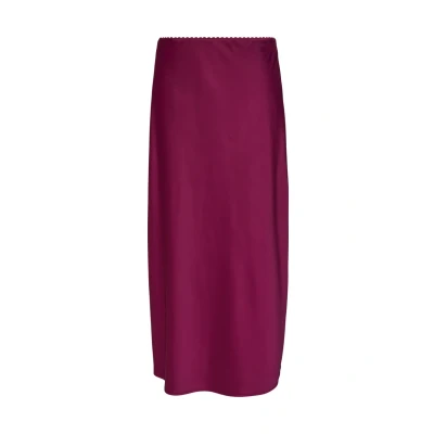 Afbeelding van s.Oliver BLACK LABEL satijn midi rok fuchsia