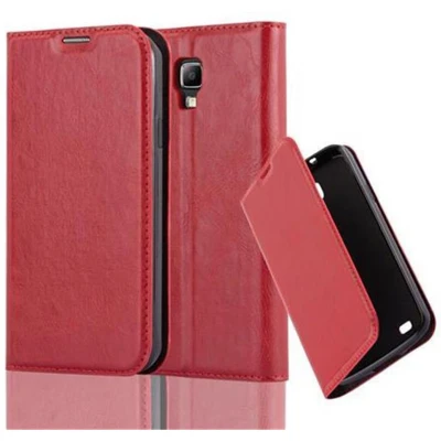 Afbeelding van Cadorabo Hoesje geschikt voor Samsung Galaxy S4 ACTIVE in APPEL ROOD Beschermhoes Case magnetische sluiting Cover