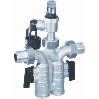 Afbeelding van Honeywell Home inlaatcombinatie, 2 x 1&quot; buitendraad, 8 bar, max.