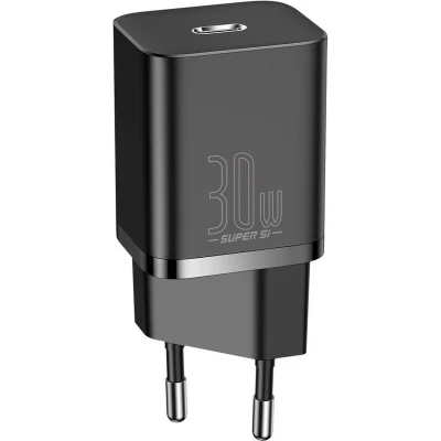 Afbeelding van Baseus Super Si Quick Charger USB C Snellader 30W Power Delivery Zwart