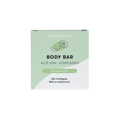 Afbeelding van Body Bar 100% Vegan en plasticvrij douchen Snel bezorgd Aloë Vera &amp; Komkommer