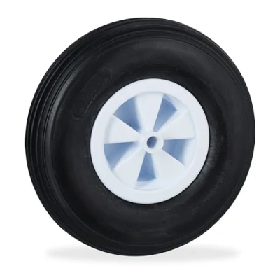 Afbeelding van kruiwagenwiel 3.50 6 massief rubber kunststof velg antilek tot 100 kg