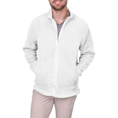 Afbeelding van HRM Heren Fleece Jas met Rits, Wit, Maat XL I Mannen Premium Fleecejack Gemaakt van Micro Polar Functionele voor Werkkleding Hoogwaardige &amp; Duurzame Herenkleding