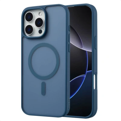 Afbeelding van Apple iPhone 16 Pro Max MagSafe Hoesje Kunststof imoshion Hardcase/Backcover Donkerblauw Telefoonhoesje