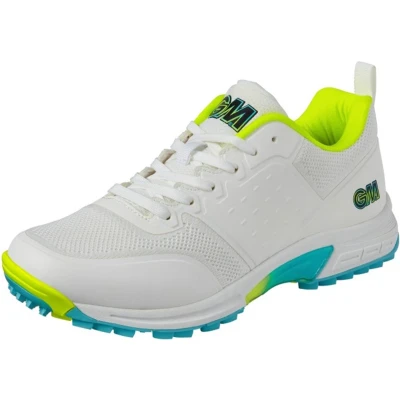 Afbeelding van Gunn &amp; Moore Unisex Aion Cricket Schoen, Wit Fluro Geel Blauw, 42 EU