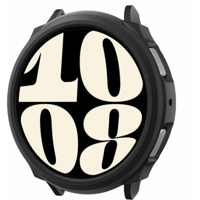 Afbeelding van Samsung Galaxy Watch 6 40 mm Hoes: Spigen Liquid Air Pro Case Apple Bumper Zwart Siliconen En TPU (zacht) Smart Covers