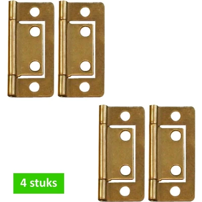 Afbeelding van i Fix louvredeurscharnier 50mm vermessingd staal set van 4 stuks