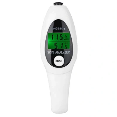 Afbeelding van Huid analysator met lcd digitale displays, huidanalyseapparaat, huidvochtigheidsmonitor voor huidverzorging, zeer gevoelige gezichtshuidtester, digitaal meetapparaat thuis, op reis,