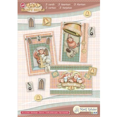 Afbeelding van MRJ Set Happy Bells A5 for 3 complete cards