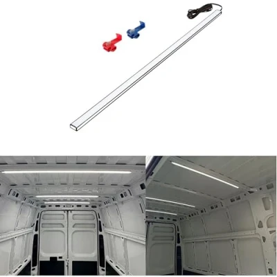Afbeelding van QLS LED laadruimteverlichting binnenverlichting kofferbak 50 cm licht wit ijzige kleur auto camper bus caravan boot keuken kamer