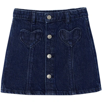 Afbeelding van Vertbaudet Jeans meisjesrok met knopen