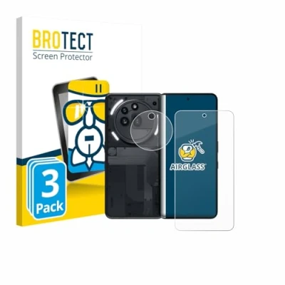 Afbeelding van BROTECT Screenprotector voor Nothing Phone (3a) Pro (Voor+Camera) Folie Beschermfolie Beschermglas transparant (3 Stuks)