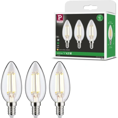 Afbeelding van Paulmann 29199 LED lamp Energielabel A (A G) E14 Kaars 2.5 W Warmwit (Ø x h) 35 mm 98 3 stuk(s)