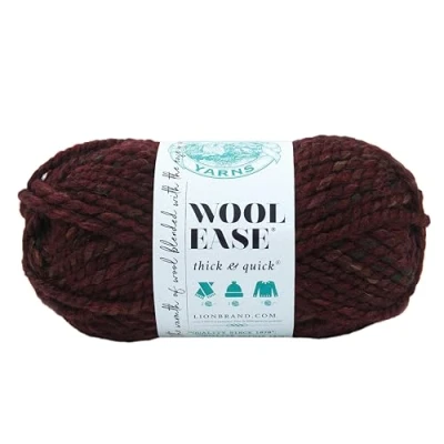Afbeelding van Lion Brand Yarn Wool Ease Dik en snel garen, zacht volumineus garen voor breien, haken knutselen, 1 kluwen, gekruide appel