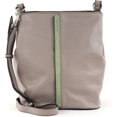 Afbeelding van FREDsBRUDER Leren Schoudertas Shea Crossbody Light Grey Grijs