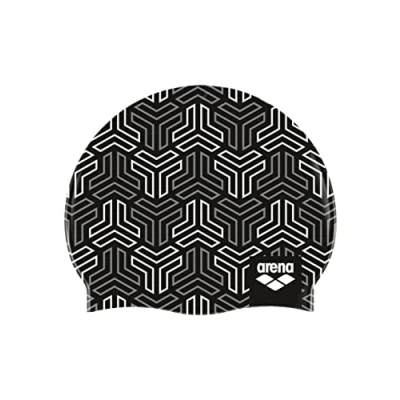 Afbeelding van Arena Print 2 Unisex siliconen badmuts voor volwassenen, vrouwen en mannen intensieve training comfortabele antislip lange haren zwemhoed, X