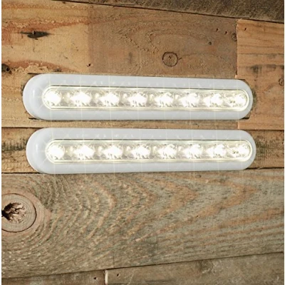 Afbeelding van Lights4fun Set van 2 LED Touch lichtbalk warm wit batterij 28cm