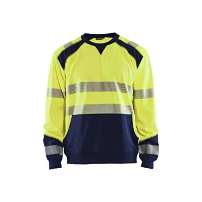 Afbeelding van Blaklader Sweatshirt High Vis 3541 2528 Geel/Marineblauw 4XL