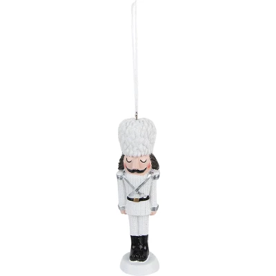 Afbeelding van Clayre &amp; Eef Kersthanger Notenkraker 13 cm Wit Kunststof Kerstbal