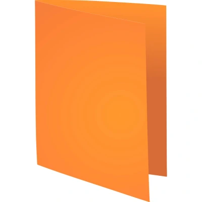 Afbeelding van Exacompta ref. 330007E Set van 100 stevige pastelkleurige dossiermappen SUPER 210 g/m² in PEFC™ gecertificeerde mappen Afmetingen: 24 x 32cm Formaat A4 kleur oranje
