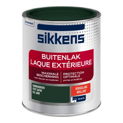 Afbeelding van sikkens buitenlak hoogglans ral 6009 0.75 ltr