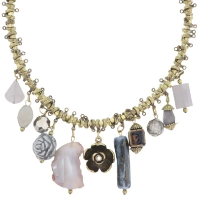 Afbeelding van Behave Korte Ketting met Hangers antiek goudkleur