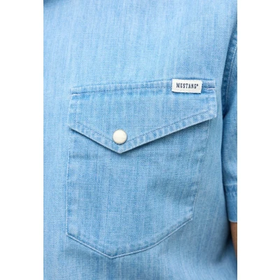 Afbeelding van Mustang Style ELOY Overhemd, Heren, Maat: XL, Blau