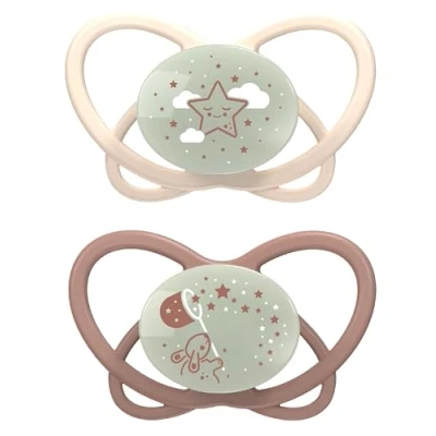 Afbeelding van nip ® Nacht fopspeen My Butterfly Night Green , maat 1 (0 6 maanden), silicone bruin