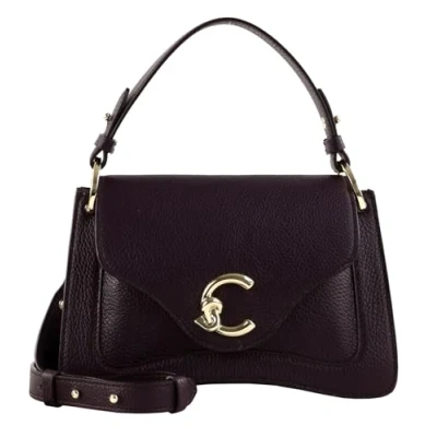 Afbeelding van COCCINELLE Leren schoudertas handtas C Me Grained Leather Handbag Prune donkerpaars