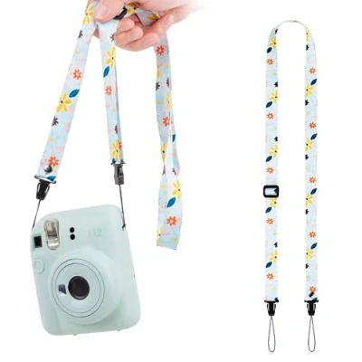Afbeelding van VOVMOEYA Kindercamerariem, kindercamera Draagriem, Leuke riem voor Compatibel met Fujifilm Instax Mini 12/11/9/8/7+ Polaroid Camerariem Groente