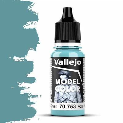 Afbeelding van Vallejo 70753 Model Color Light Blue Green Acryl 18ml Verf flesje