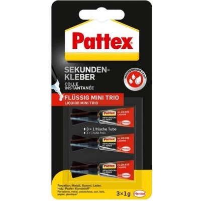 Afbeelding van Pattex Super Secondelijm Mini Trio 3 stuks