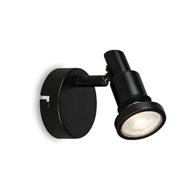 Afbeelding van BRILONER LED Badkamer Wandlamp GU10 IP44 Spotlight draaibaar &amp; kantelbaar 4W zwart