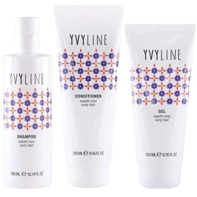 Afbeelding van Set Prodotti per capelli ricci Yvyline Shampoo + Conditioner balsamo +Gel 3 pezzi prova Curly Girl System, Step Lavaggio, Condizionamento e Definizione