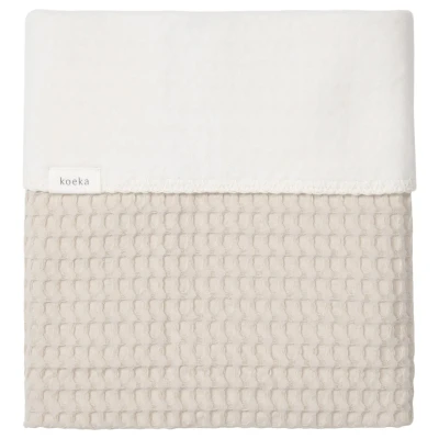 Afbeelding van Koeka Deken Wieg Wafel Cotton Sand