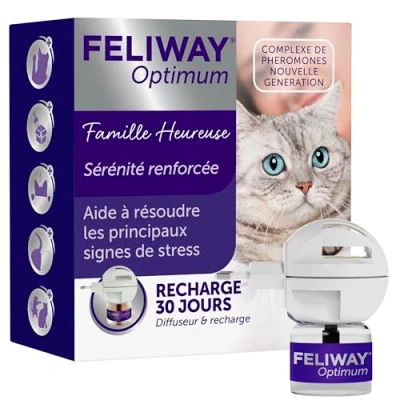 Afbeelding van FELIWAY Optimum Anti stress voor katten complex van rustgevende feromonen verhoogde sereniteit complete set 30 dagen