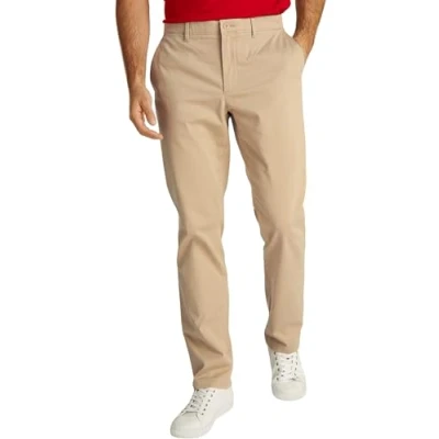 Afbeelding van Tommy Hilfiger Heren Denton Chino Satin MW0MW37873, Chino, Beige, 3630, Beige (Batique Khaki), 30W / 36L