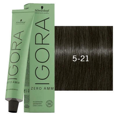 Afbeelding van Schwarzkopf Igora Zero Amm 5 21 Light Brown Ash Cendré 60 ml