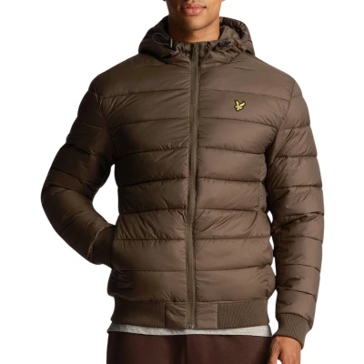 Afbeelding van Lyle &amp; Scott Baffle Jas Donkergroen maat XL Heren Tussenjas met Regular fit Pasvorm Suitable Herenkleding