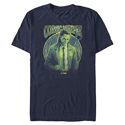 Afbeelding van Marvel Loki Cosmicalloki Wrong Unisex Crew neck T Shirt Navy blue XL