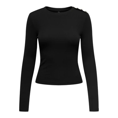 Afbeelding van ONLY Onlcheckie LIFE Longsleeve, Dames, Maat: XS, Black