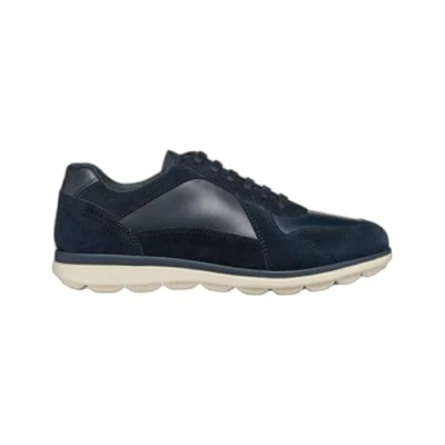 Afbeelding van Geox Spherica Sneakers laag, Heren, Maat: 42.5, Navy Leer en textiel
