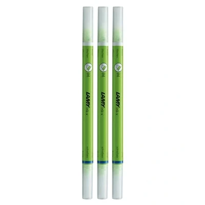 Afbeelding van LAMY Ink x 3 delige set inktblussers van kunststof met bluspunt en correctiepunt uitsluitend voor het wissen koningsblauwe inkt