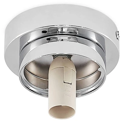 Afbeelding van Lindby Plafondlamp badkamer 1licht Staal, glas H: 18 cm E14 chroom