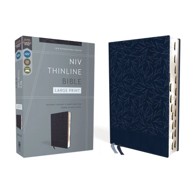 Afbeelding van Niv, Thinline Bible, Large Print, Leathersoft, Navy, Red Letter, Thumb Indexed, Comfort Print: NEW International Version, Thinline, Print