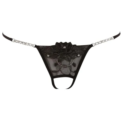 Afbeelding van String open kruis strass