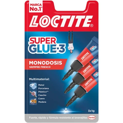 Afbeelding van Loctite Super Glue 3 Superlijm 3x 1g