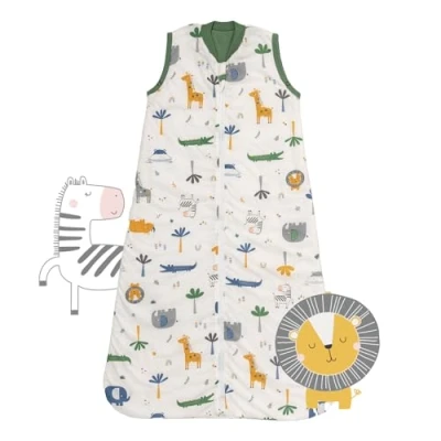 Afbeelding van schlummersack Slaapzak voor baby&#039;s, zomer, 90 cm, dun, jungle, babyslaapzak lente, 1,0 TOG, 1 babyslaapzak, slaapzak, katoen, voorjaar