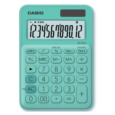 Afbeelding van Rekenmachine Casio MS 20UC groen