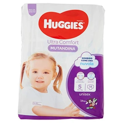 Afbeelding van Huggies Pannolini Mutandina wegwerp luierinlegstukken, kinderen/meisjes, luier, 12 kg, 17 meerkleurig, 14 stuks (S))
